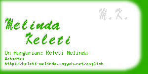 melinda keleti business card